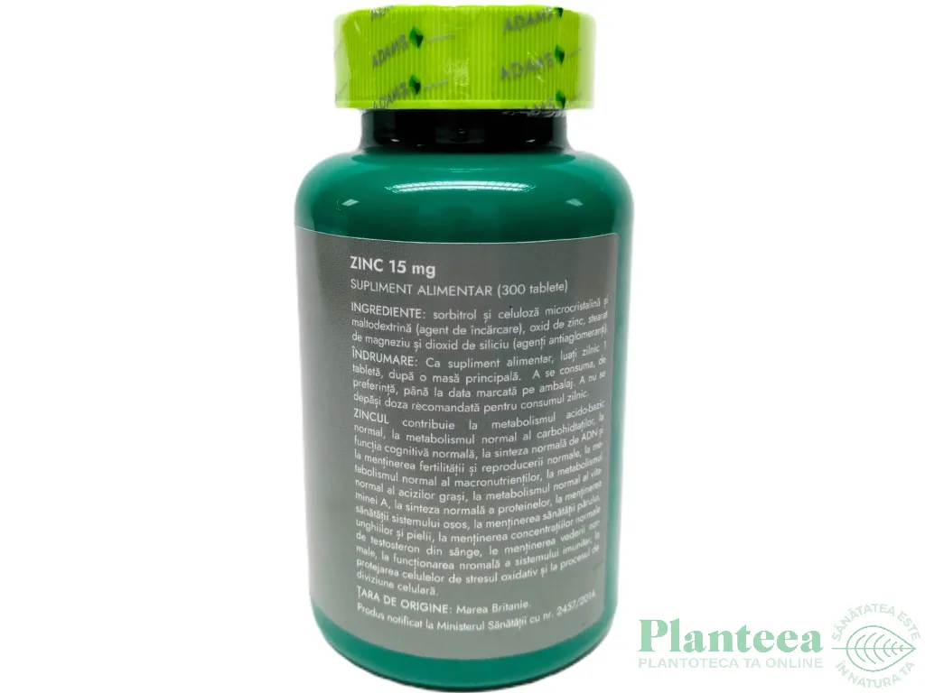 Zinc 15mg 300cp - ADAMS SUPPLEMENTS