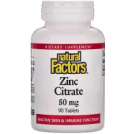 Zinc Citrate 50mg 90cp - NATURAL FACTORS
