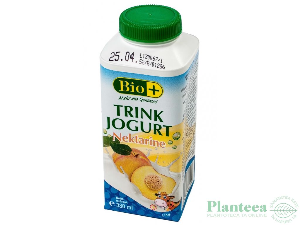 Iaurt baut nectarine 330ml - BIOPLUS