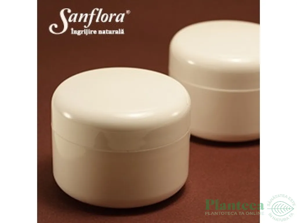 Borcanel plastic alb cu capac 100ml - SANFLORA