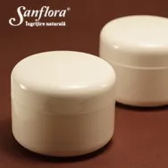 Borcanel plastic alb cu capac 100ml - SANFLORA