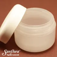 Borcanel plastic alb cu capac 50ml - SANFLORA