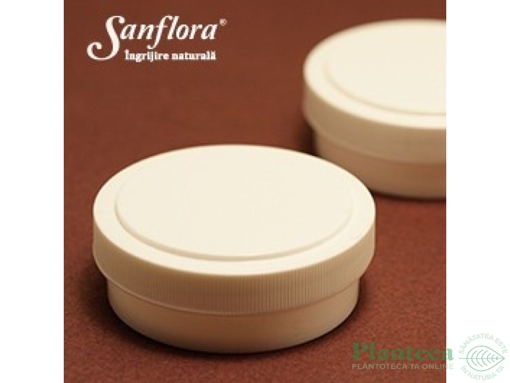 Borcanel plastic alb cu capac 20ml - SANFLORA