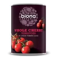 Rosii cherry intregi in suc propriu 400g - BIONA