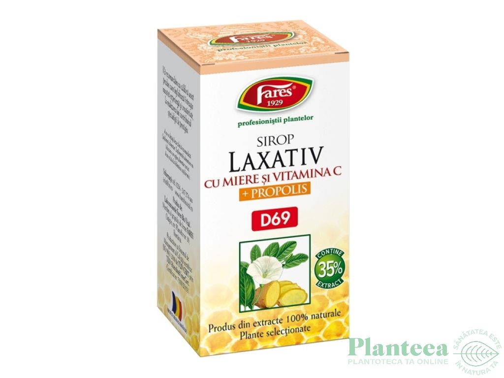 Sirop laxativ miere C propolis 100ml - FARES