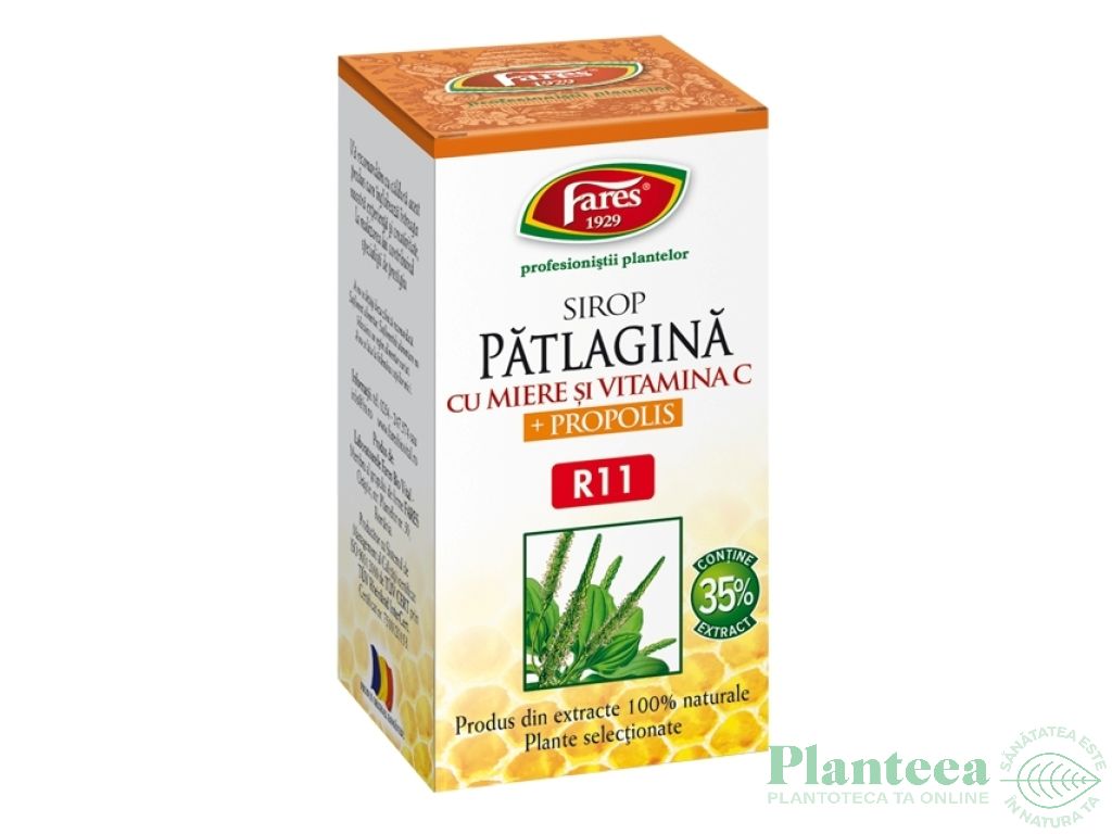 Sirop patlagina miere C propolis 100ml - FARES