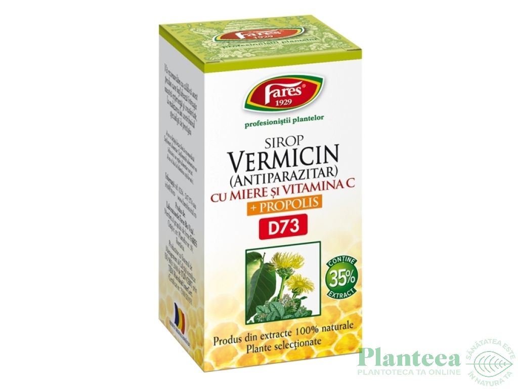 Sirop vermicin miere C propolis 100ml - FARES