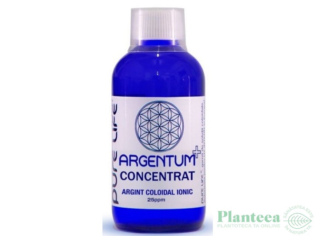 Argint coloidal 25ppm Argentum+ concentrat 240ml - PURE LIFE