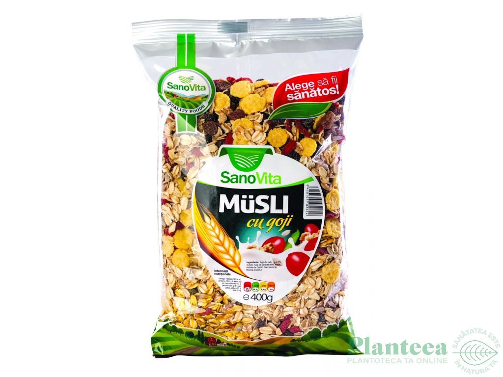 Musli goji fara zahar 400g - SANOVITA