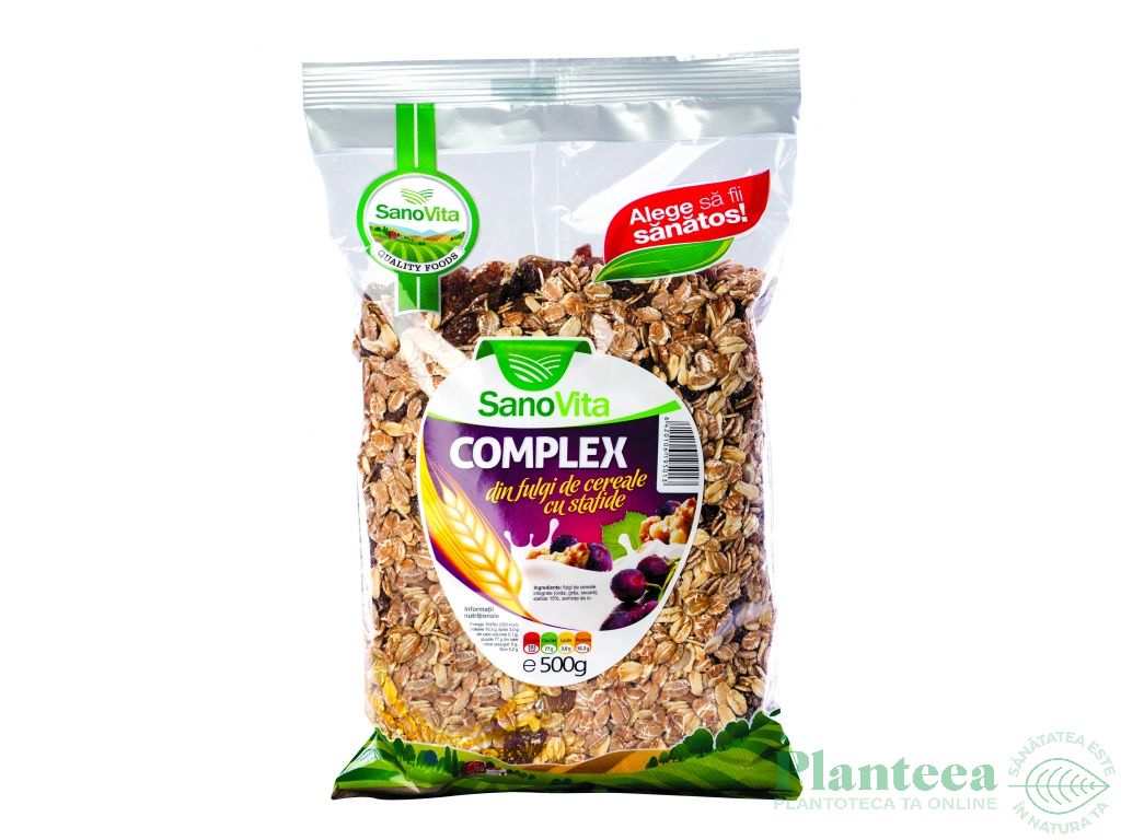Complex fulgi cereale stafide 500g - SANOVITA