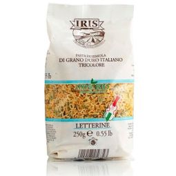 Paste alfabet grau tricolor eco 250g - IRIS BIO