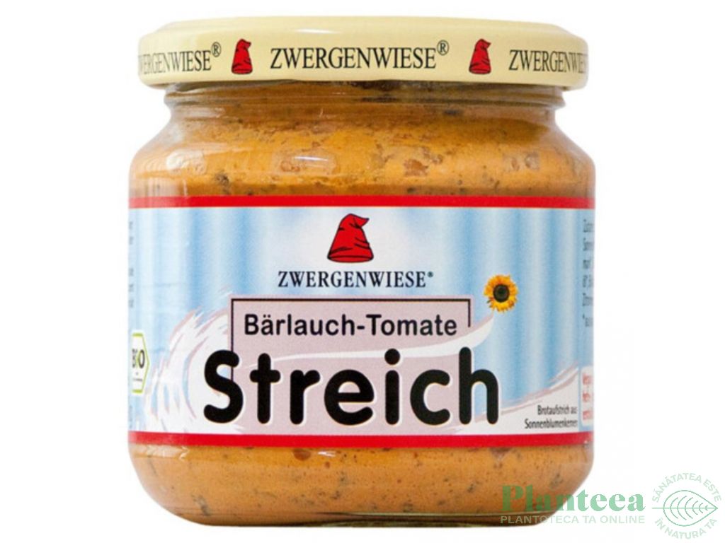 Pate vegetal fl soarelui usturoi salbatic tomate eco 180g - ZWERGENWIESE