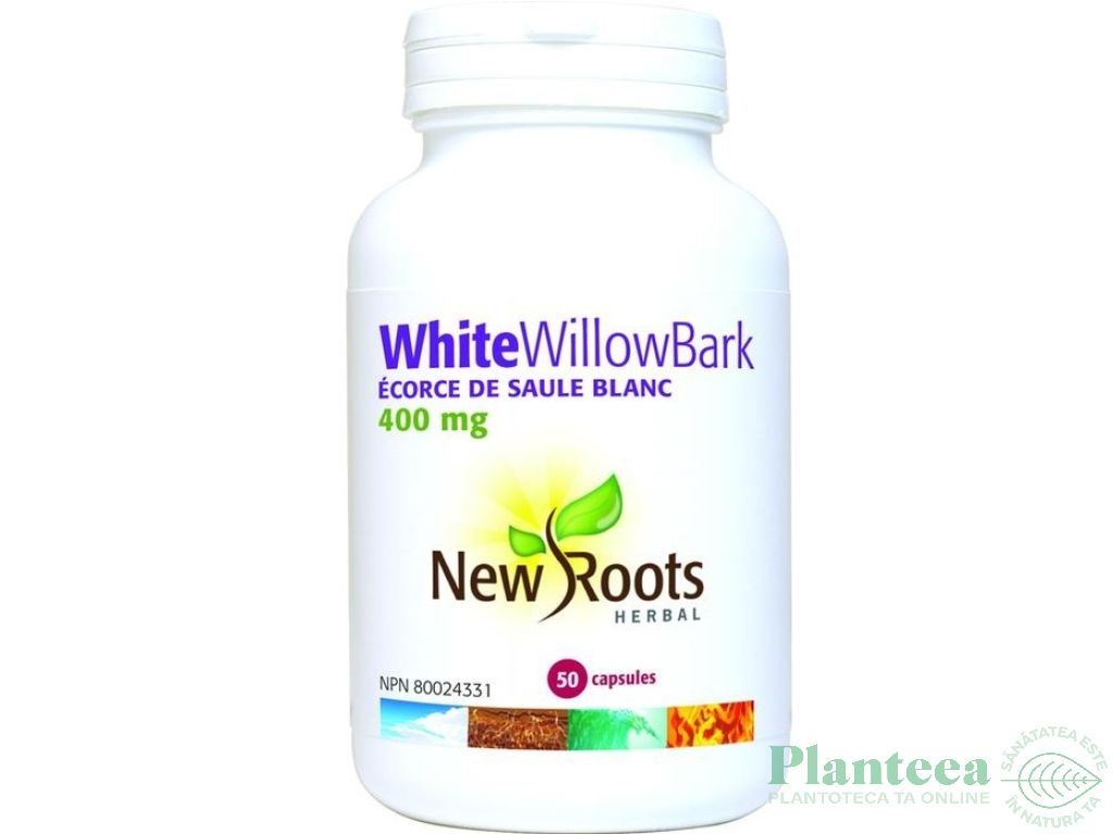 White willow bark [salix alba] 400mg 50cps - NEW ROOTS HERBAL