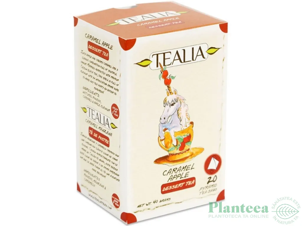 Ceai rooibos mar caramel piramide 20dz - TEALIA