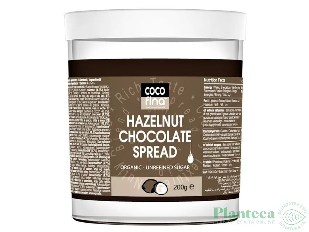 Crema desert alune padure ciocolata eco 200g - COCOFINA
