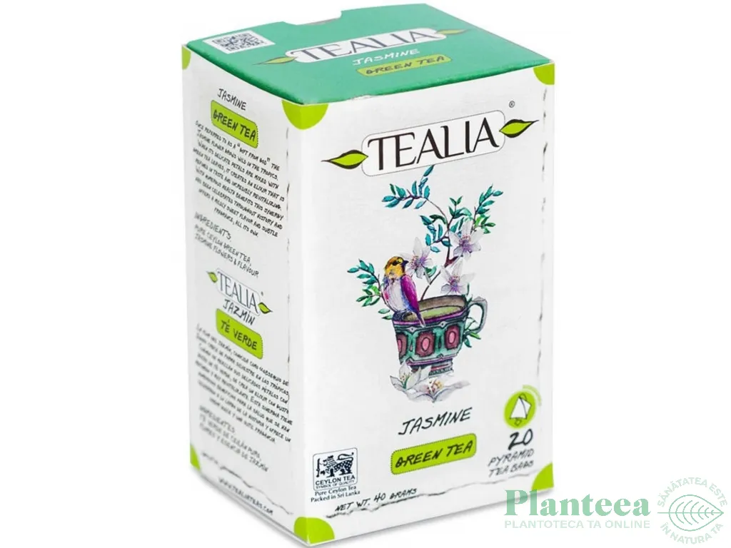 Ceai verde iasomie piramide 20dz - TEALIA