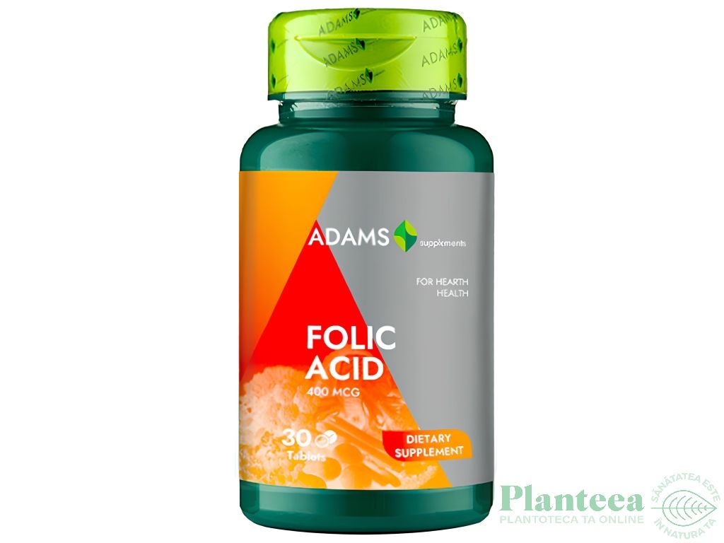 Acid folic 400mcg 30cp - ADAMS SUPPLEMENTS