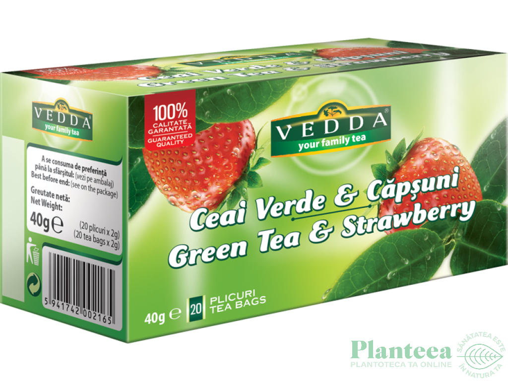 Ceai verde capsuni 20dz - VEDDA