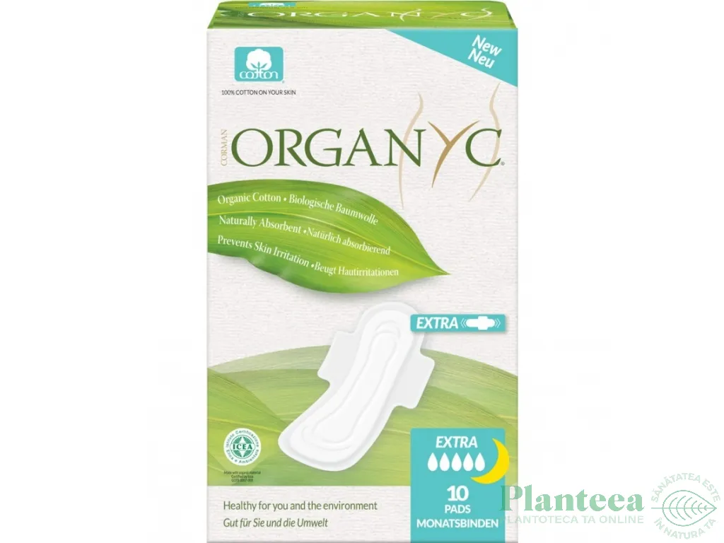 Absorbante intime bumbac super flow 10b - ORGANYC