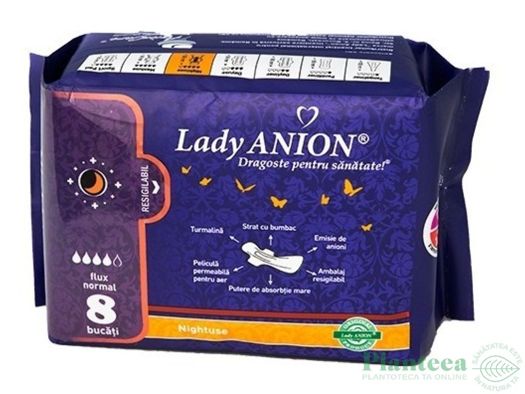 Absorbant ciclu 4pic Night use 8b - LADY ANION