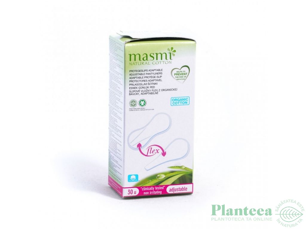 Absorbante zilnice flexi tanga bumbac organic 30b - MASMI