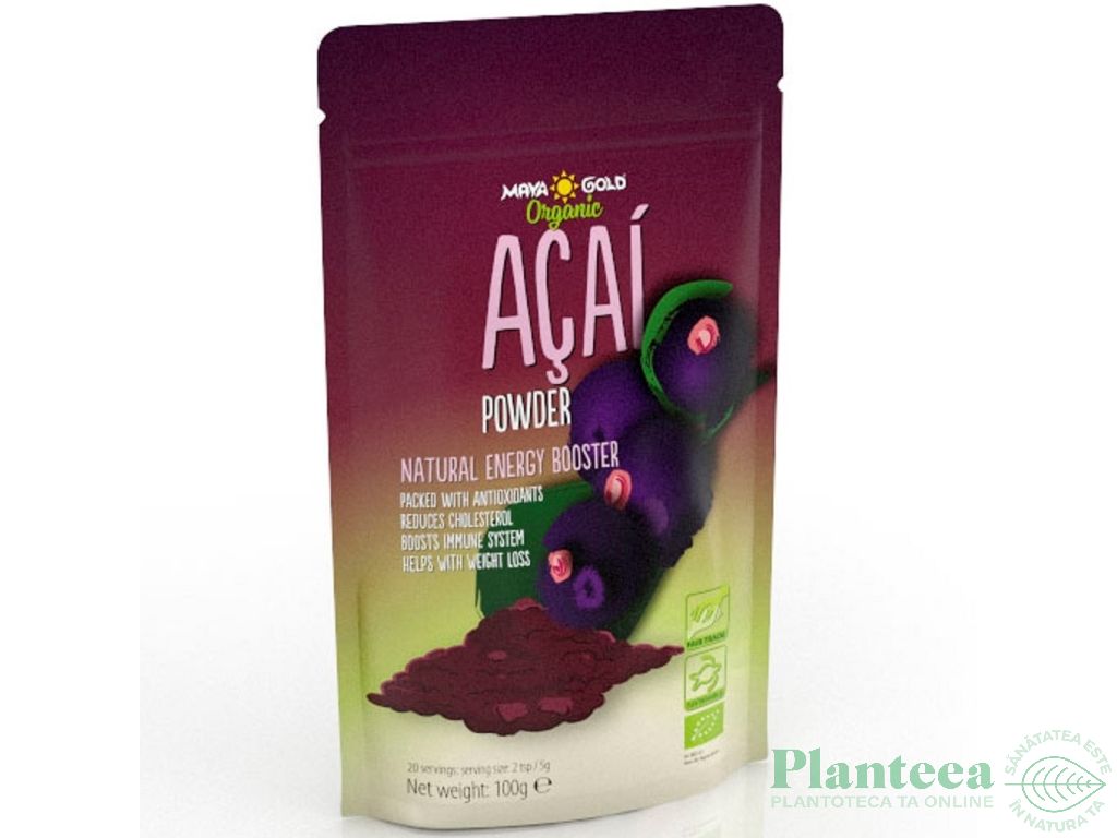 Pulbere acai bio 100g - MAYA GOLD