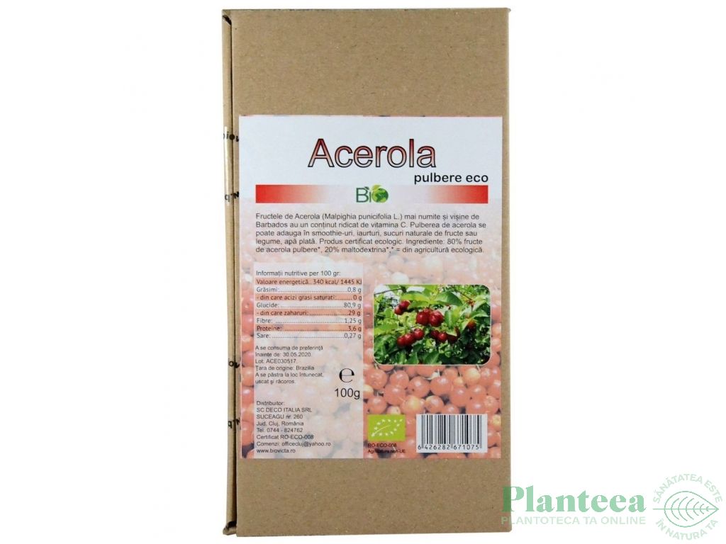 Pulbere acerola eco 100g - DECO ITALIA