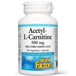 Acetyl L carnitina 500mg 60cps - NATURAL FACTORS