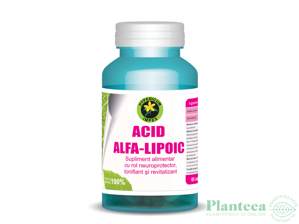 Acid alfa lipoic 60cps - HYPERICUM PLANT