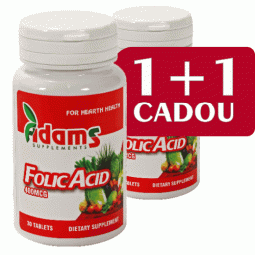 Pachet Acid folic 400mcg 2x30cp - ADAMS