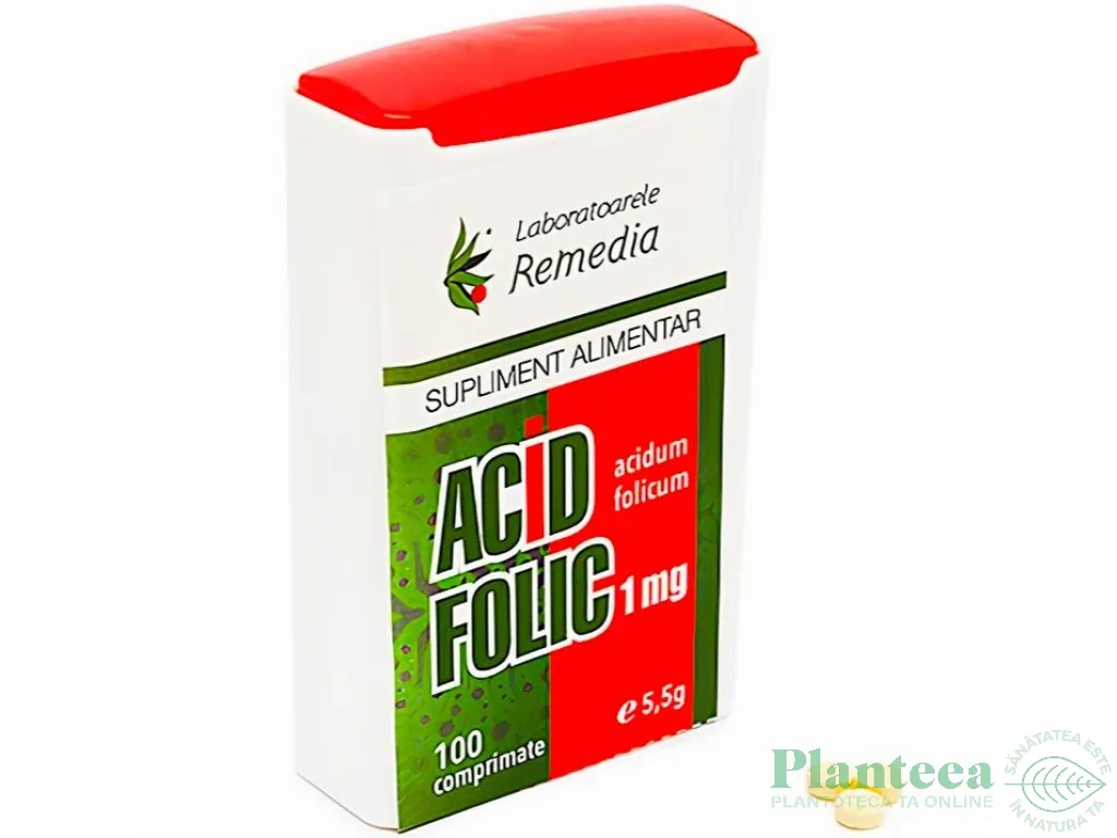 Acid folic 1mg 100cp - REMEDIA