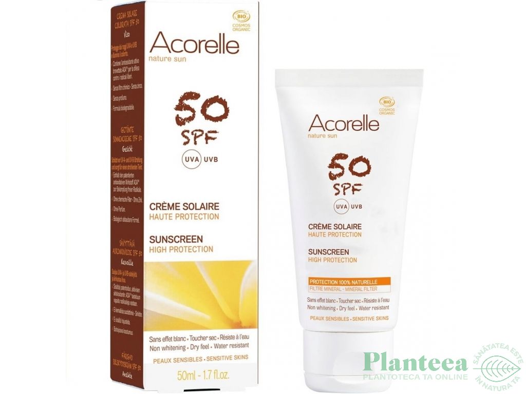 Crema fata protectie solara spf50 50ml - ACORELLE