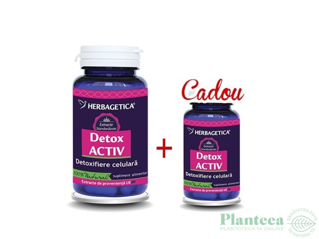 Pachet Detox activ 60+30cps - HERBAGETICA