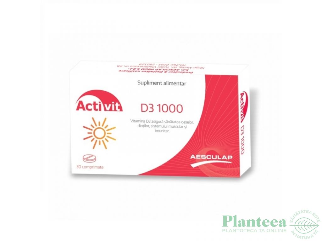 Vitamina D3 1000mg Activit 30cp - AESCULAP