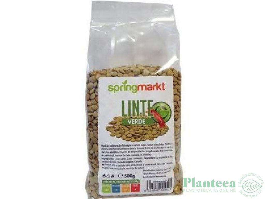 Linte verde boabe 500g - SPRINGMARKT