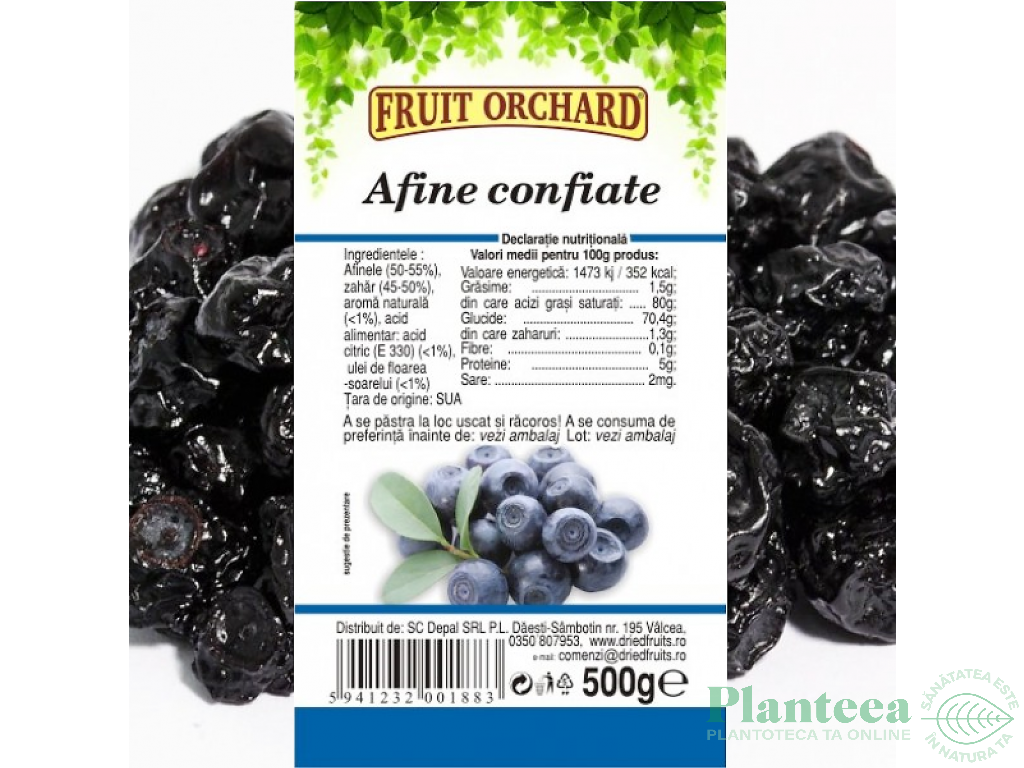 Afine confiate 500g - DRIED FRUITS