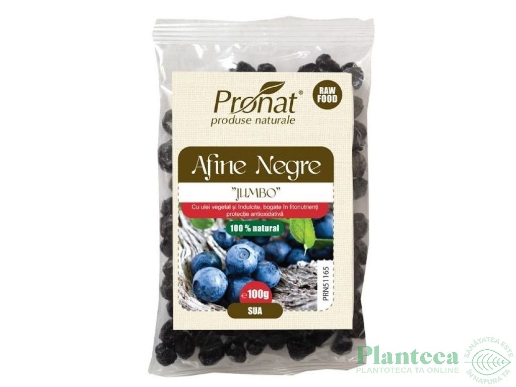 Afine negre Jumbo uscate 100g - PRONAT