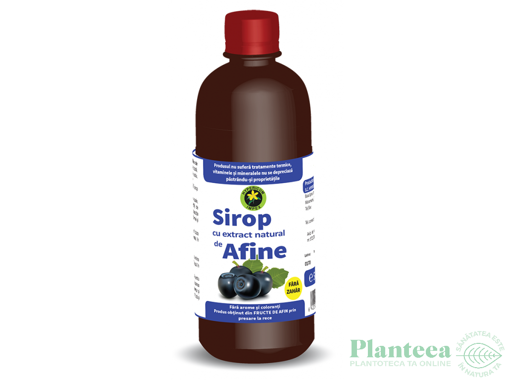 Sirop afine fara zahar 500ml - HYPERICUM PLANT