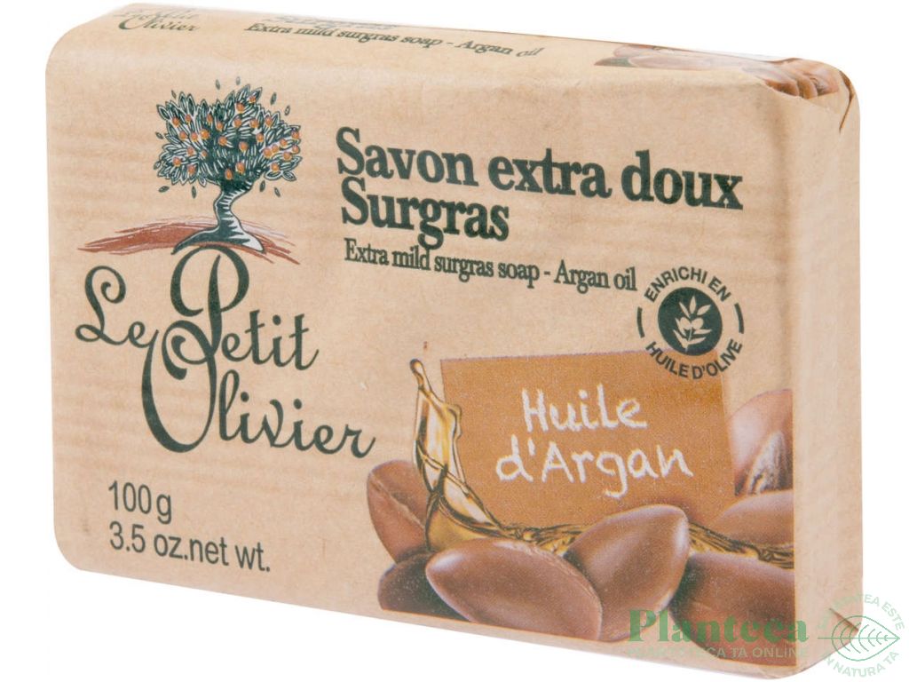 Sapun extra moale ulei argan 100g - LE PETIT OLIVIER