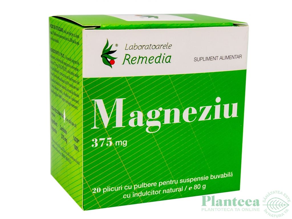 Magneziu 375mg 20pl - REMEDIA