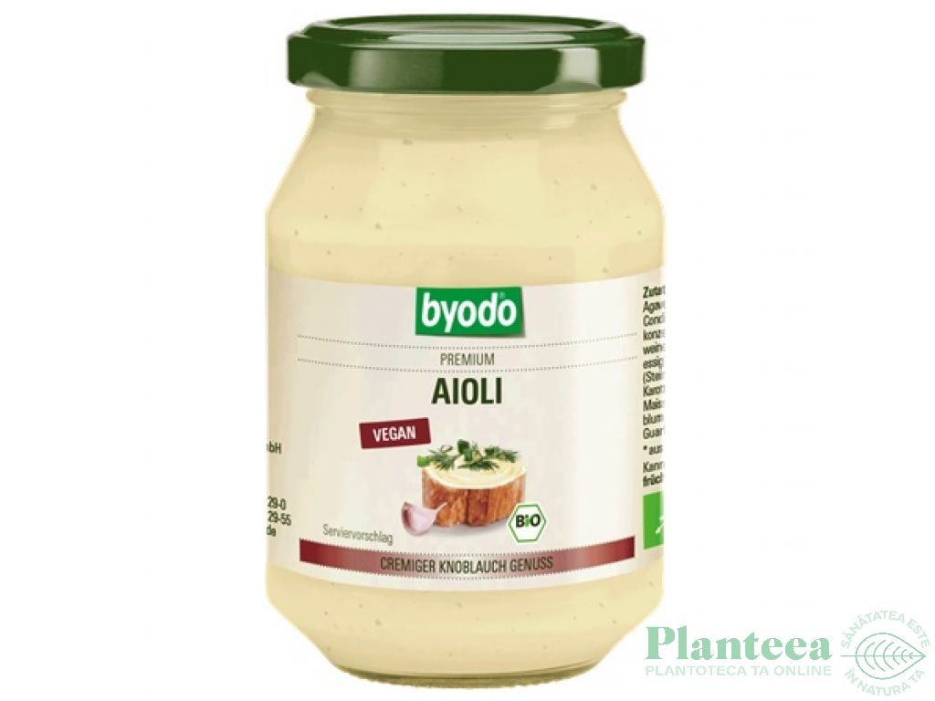 Sos Aioli usturoi vegan eco 250ml - BYODO