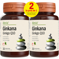 Pachet Ginkgo Q10 Ginkana 2x30cp - ALEVIA