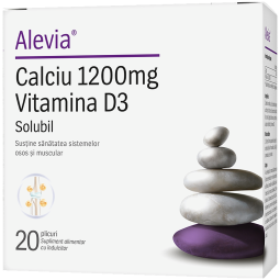 Calciu 1200mg D3 solubil 20pl - ALEVIA