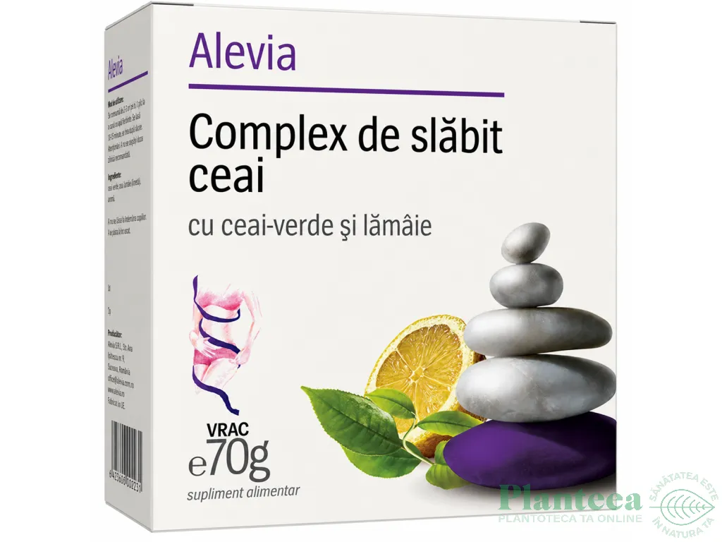 Ceai complex slabit ceai verde lamaie 70g - ALEVIA