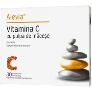 Vitamina C cu pulpa macese stevie masticabile 30cp - ALEVIA