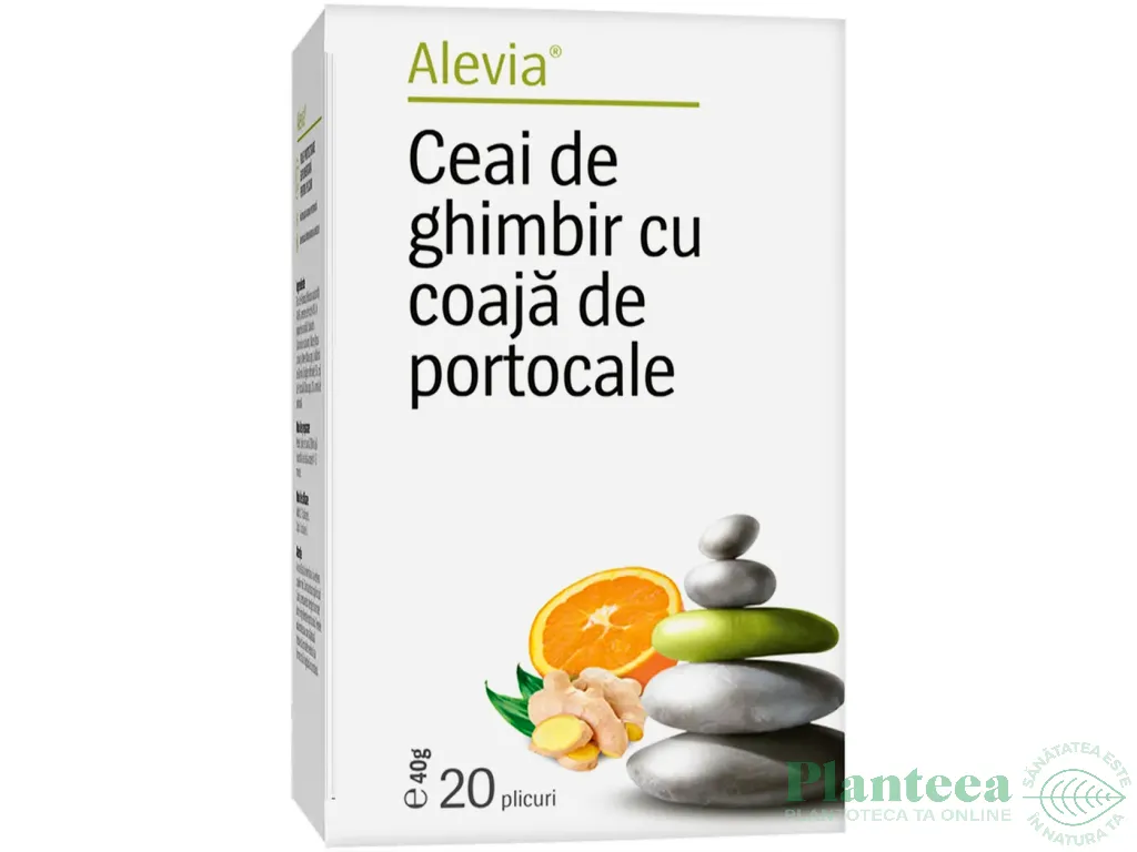 Ceai cu ghimbir coaja portocale 20dz - ALEVIA