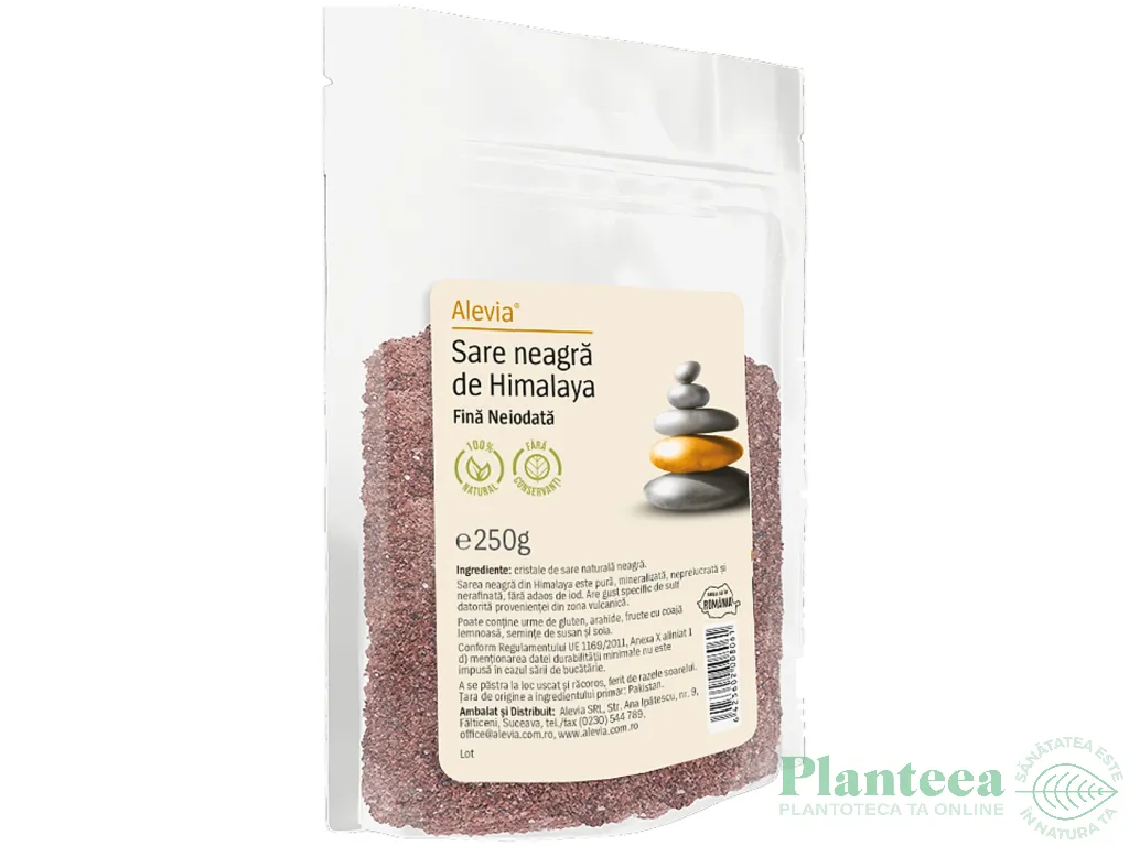 Sare neagra fina Himalaya neiodata 250g - ALEVIA