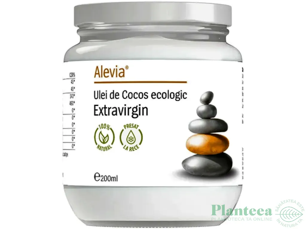 Ulei cocos extravirgin ecologic 200ml - ALEVIA