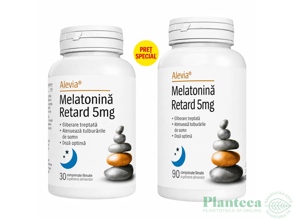 Pachet Melatonina 5mg retard 90cp+30cp - ALEVIA