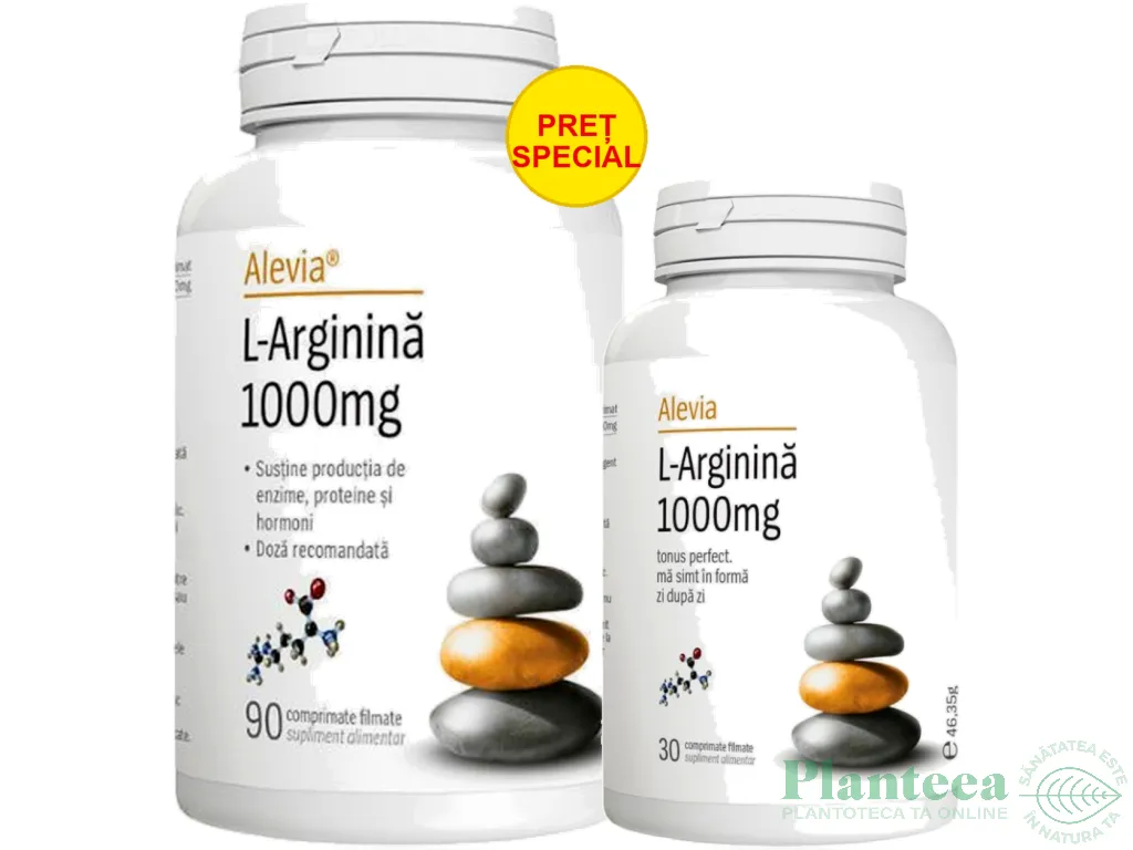 Pachet LArginina 1000mg 90cp+30cp - ALEVIA